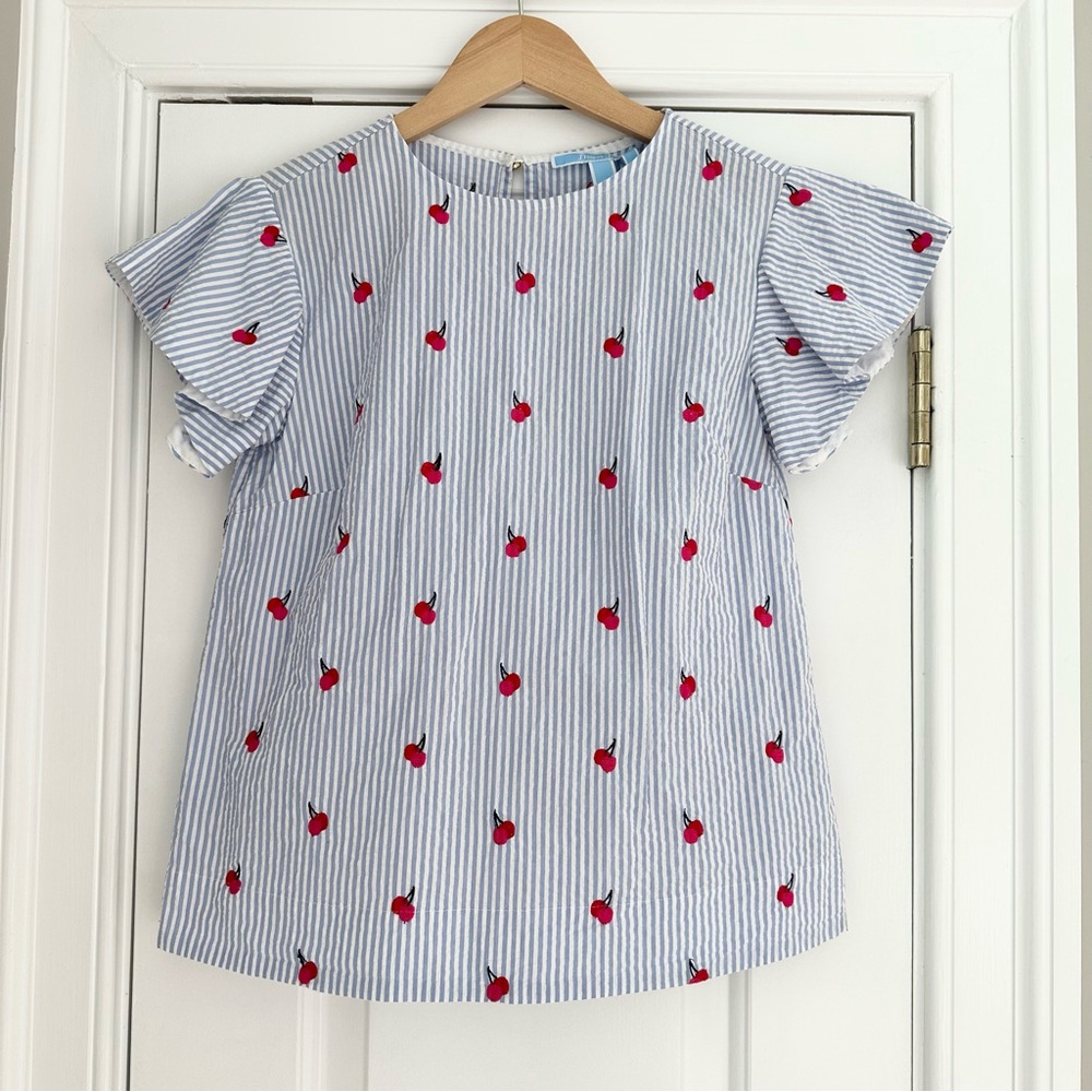 Cherry Embroidered Cloister Top